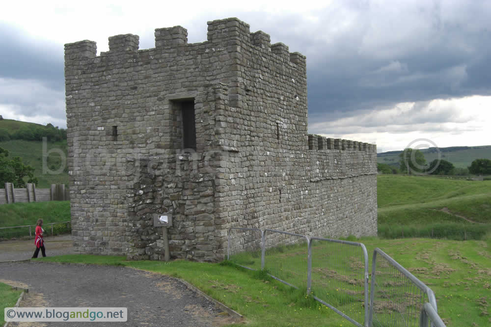 Replica of Hadrian's Wall in stone